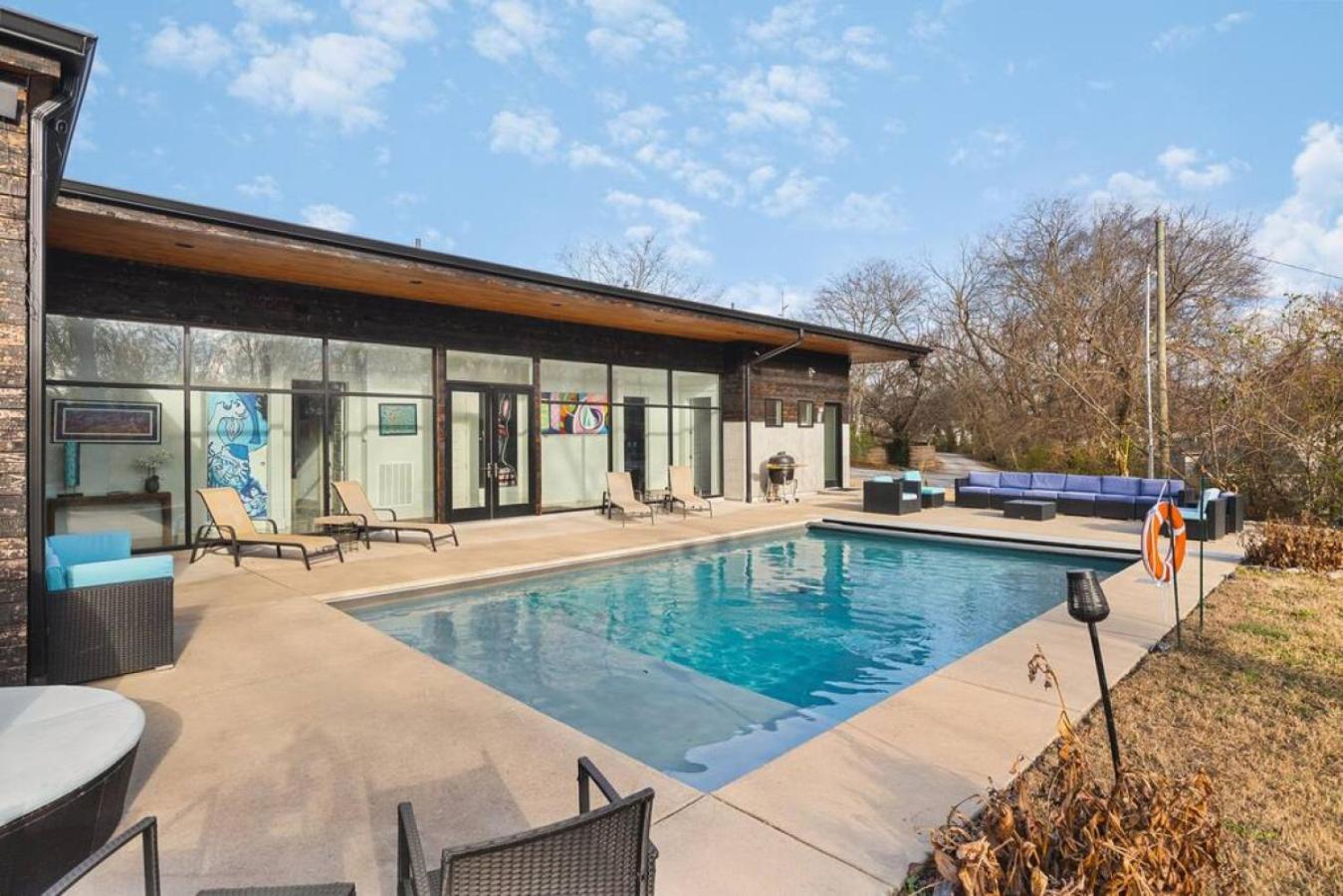 Unique Modern Ranch W Year Round Pool And Hot Tub Villa Nashville Exterior photo